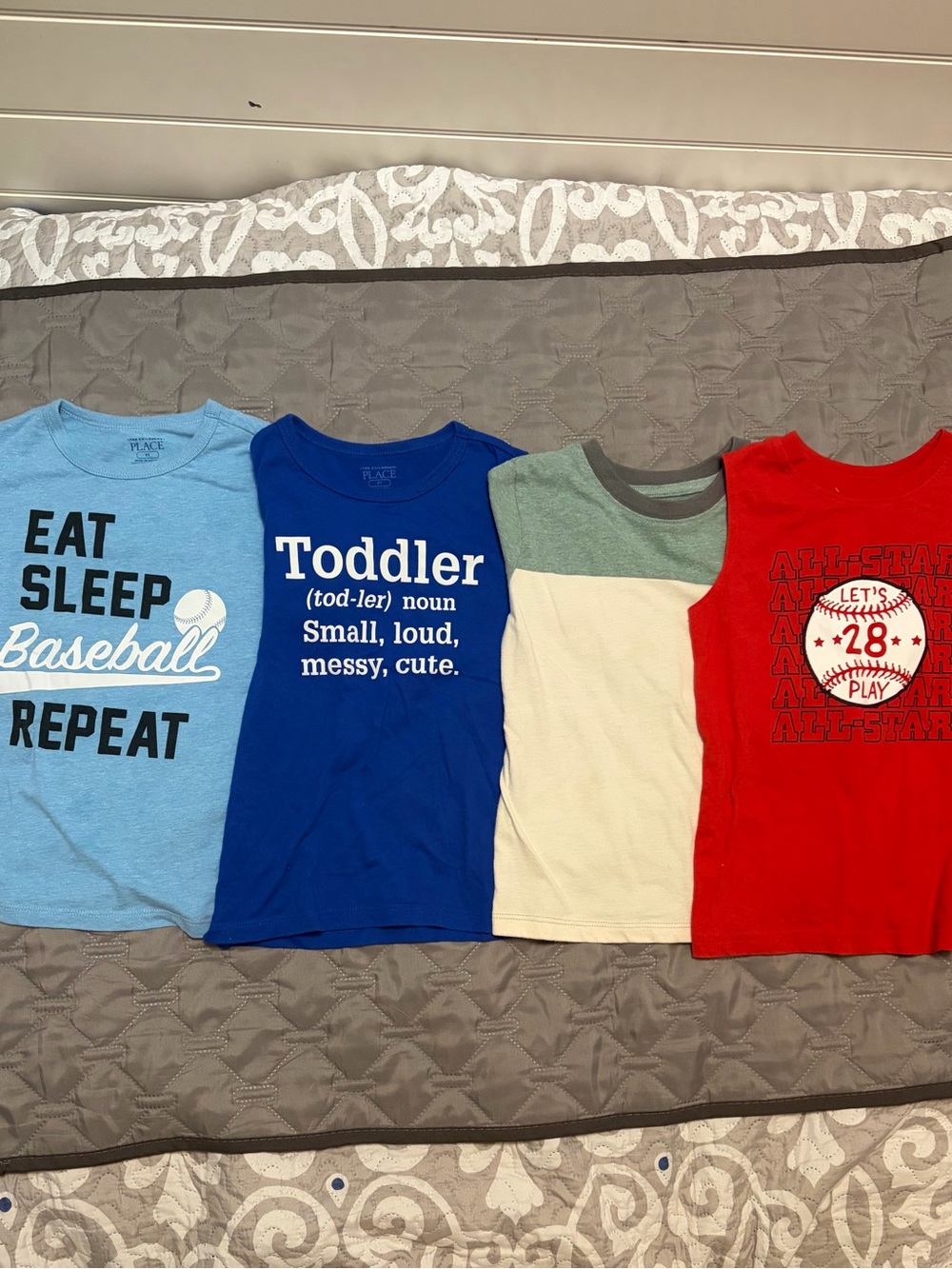 Carter's Blue 'Toddler' Graphic Tee - Royal & Light Blue